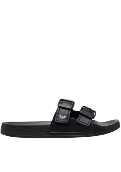 Emporio Armani  Sandali slide doppia fascia con fibbie EMPORIO ARMANI | EX000043 AF22190MC001